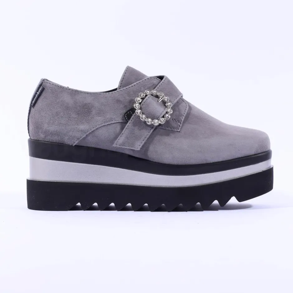 Women Marco Moreo Luna Diamante Buckle Shoe - Grey Suede