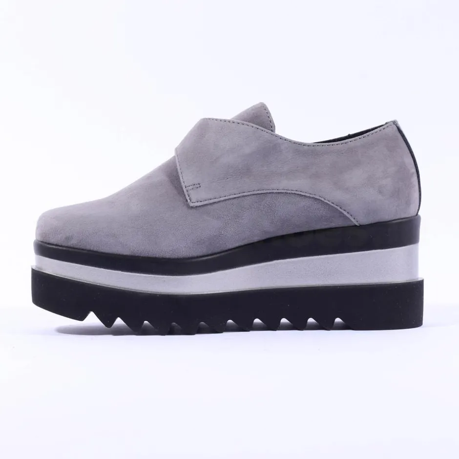 Women Marco Moreo Luna Diamante Buckle Shoe - Grey Suede