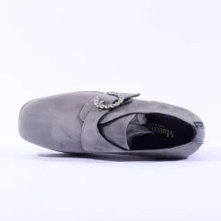 Women Marco Moreo Luna Diamante Buckle Shoe - Grey Suede