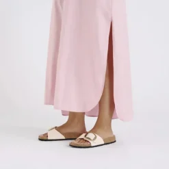 Women Birkenstock Madrid Big Buckle High Shine - Light Rose