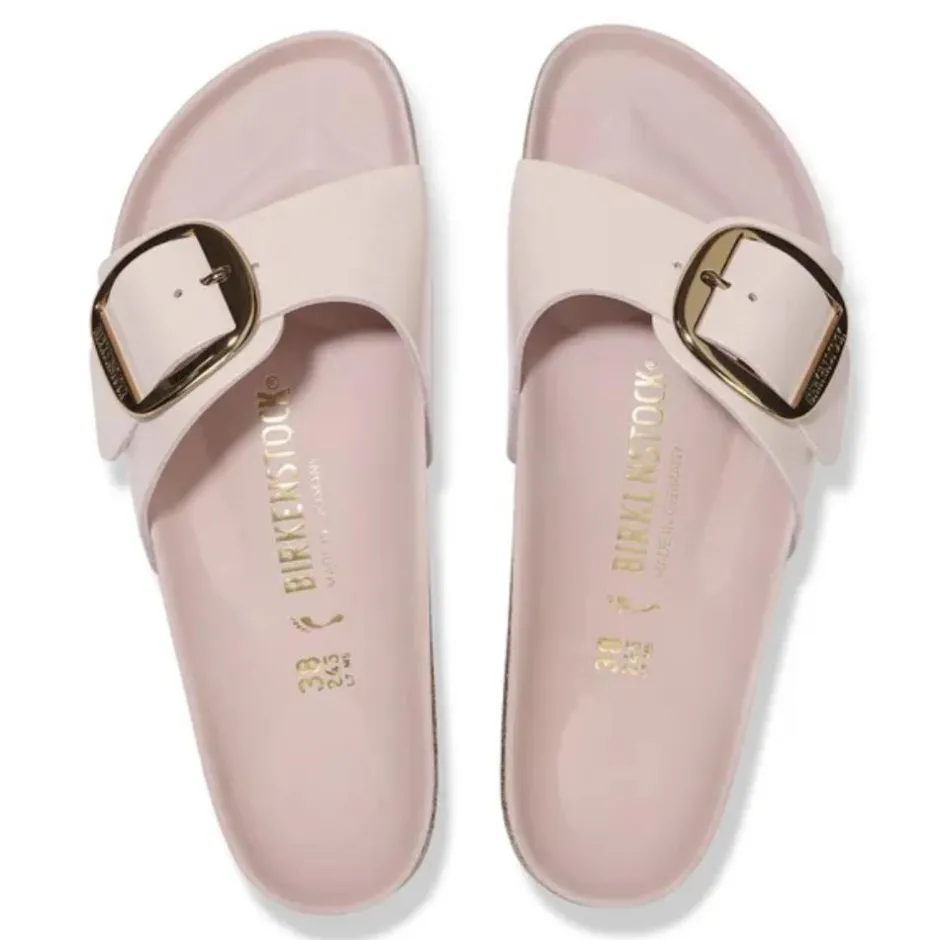 Women Birkenstock Madrid Big Buckle High Shine - Light Rose