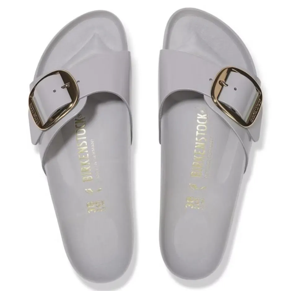 Women Birkenstock Madrid Big Buckle High Shine - Stone Coin