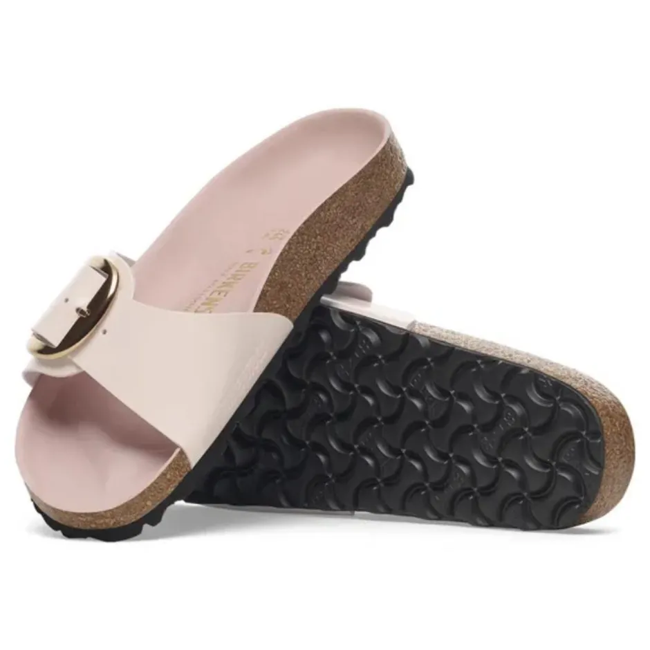 Women Birkenstock Madrid Big Buckle High Shine - Light Rose