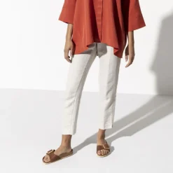 Women Birkenstock Madrid Big Buckle Leather - Cognac Leather