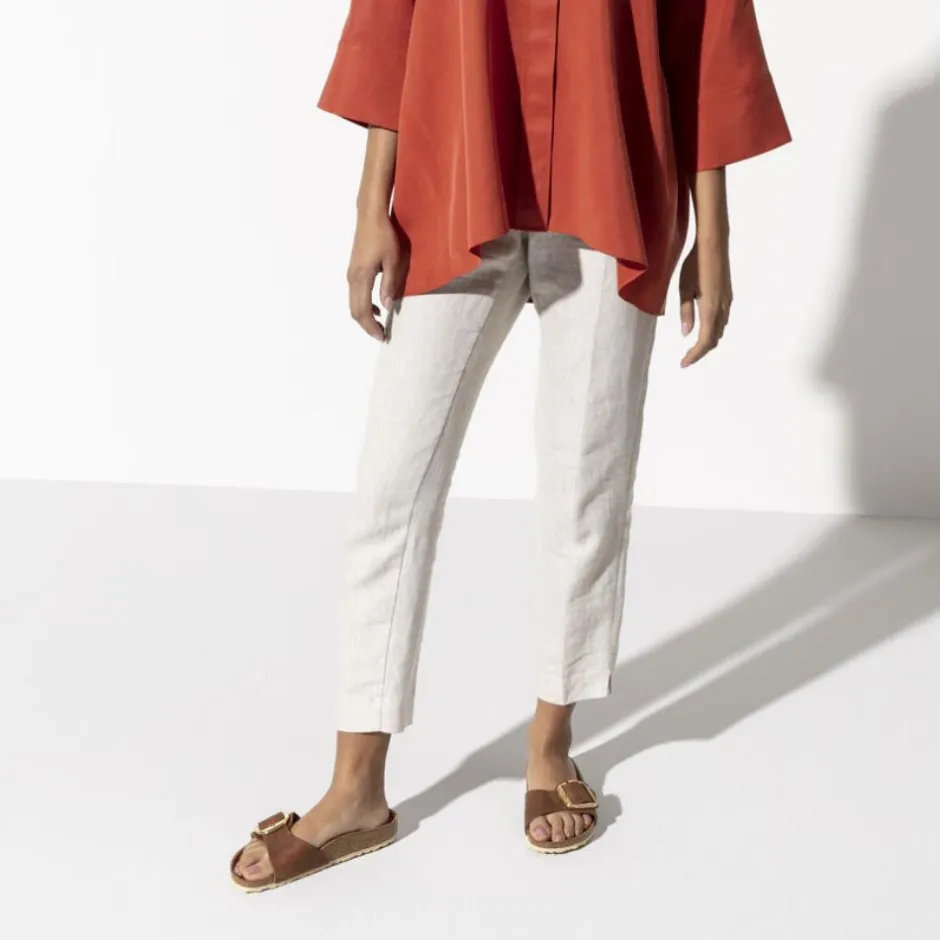 Women Birkenstock Madrid Big Buckle Leather - Cognac Leather