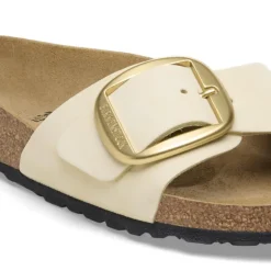 Women Birkenstock Madrid Big Buckle Nubuck - Ecru