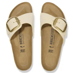 Women Birkenstock Madrid Big Buckle Nubuck - Ecru