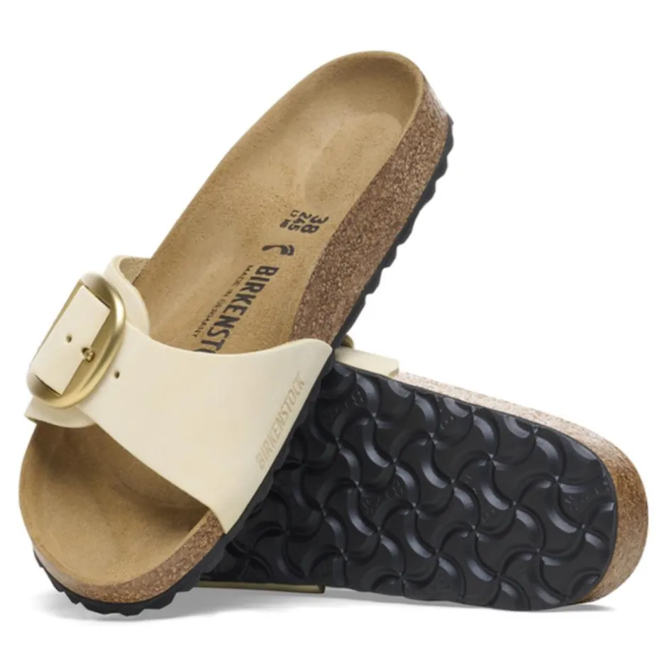 Women Birkenstock Madrid Big Buckle Nubuck - Ecru