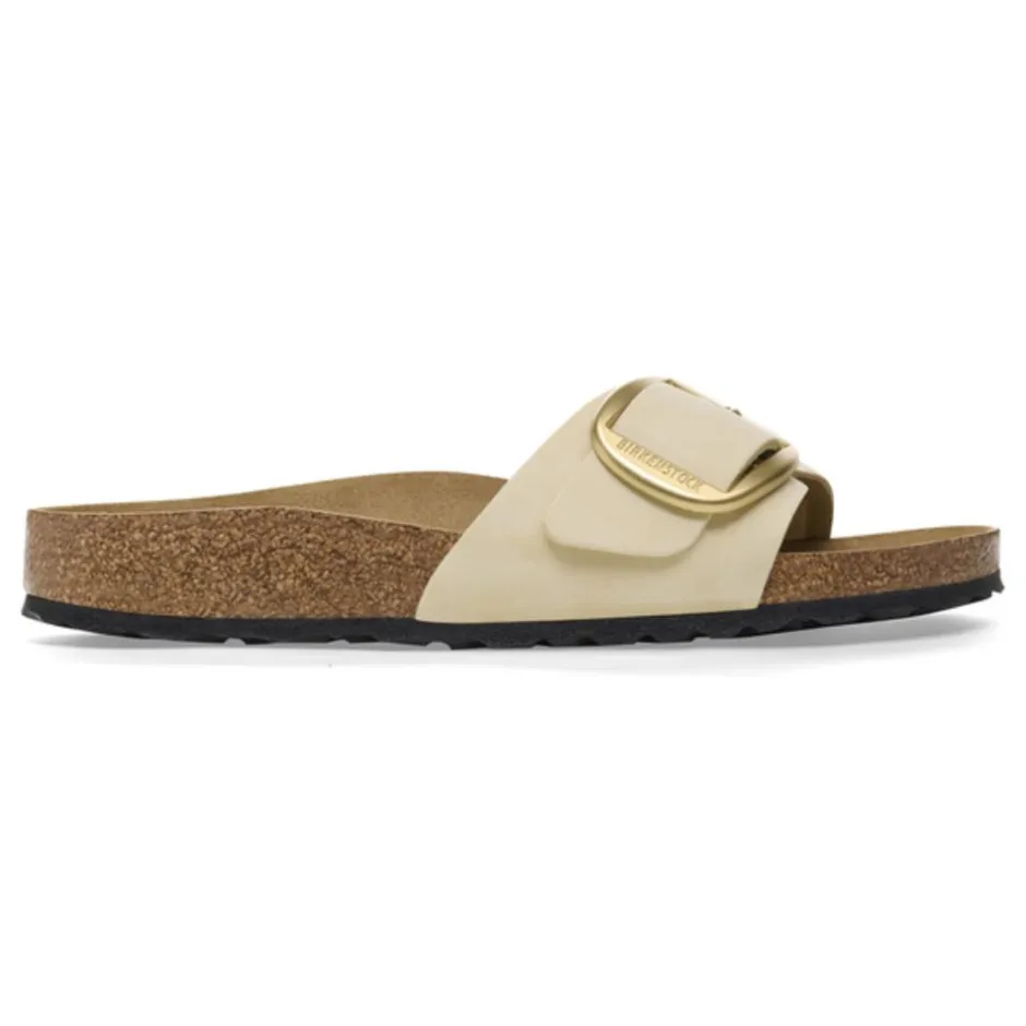 Women Birkenstock Madrid Big Buckle Nubuck - Ecru