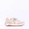 Women Ara Malibu Waffle Sole Nylon Trainer - Beige Yellow
