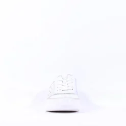 Women Caprice Manou Cut Out Laced Trainer - White Silver