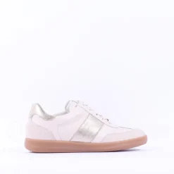 Women Caprice Manou Laced Gumsole Trainer - Snow Combi