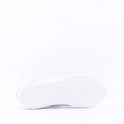 Women Caprice Manou Mesh Panel Lace Trainer - White Gold Leather