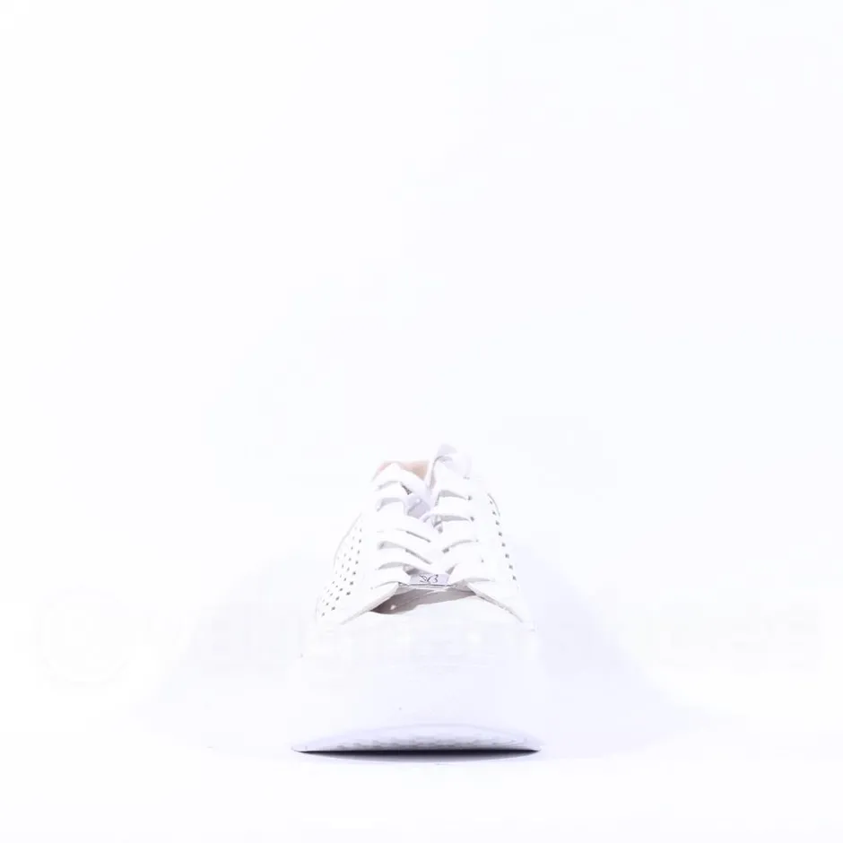 Women Caprice Manou Platform Cutout Trainer - White Leather