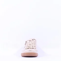 Women Caprice Manou Side Zip Lace Shoe - Cream Gold