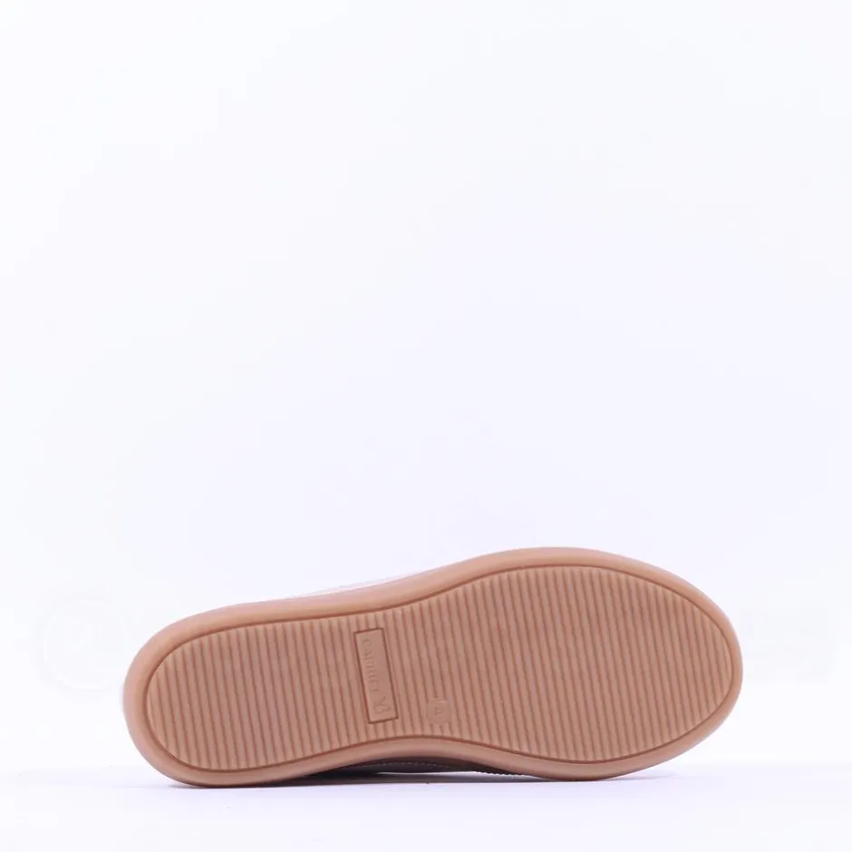 Women Caprice Manou Side Zip Lace Shoe - Cream Gold