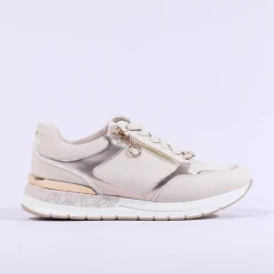 Women Tommy Bowe Ladies Marchino Wedge Trainer - Beige Gold