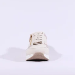 Women Tommy Bowe Ladies Marchino Wedge Trainer - Beige Gold