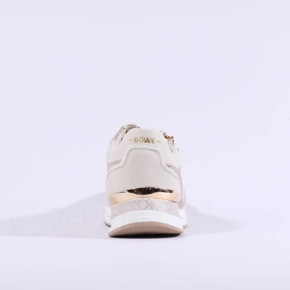 Women Tommy Bowe Ladies Marchino Wedge Trainer - Beige Gold