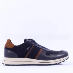 Ara Men Matteo 2.0 Goretex Lace Trainer - Navy Tan Combi