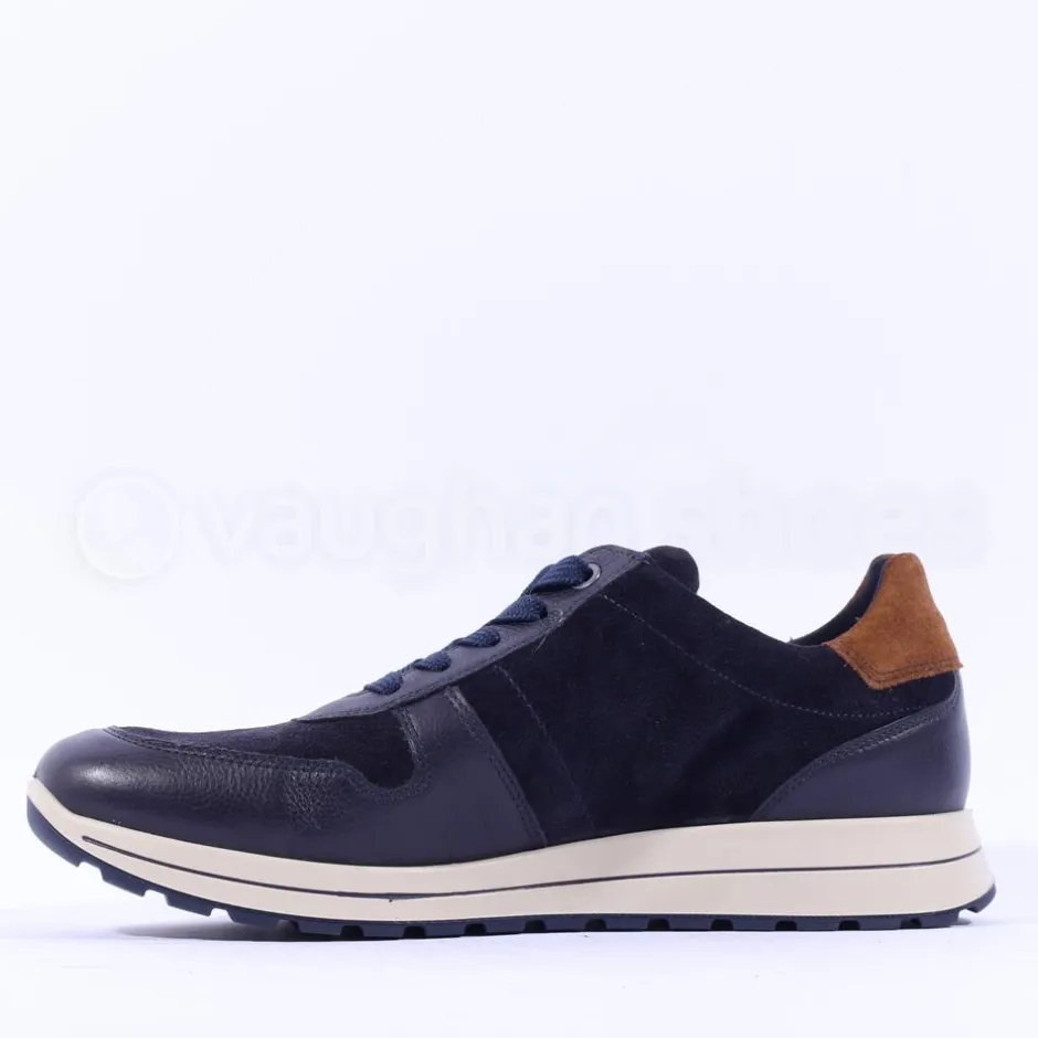 Ara Men Matteo 2.0 Goretex Lace Trainer - Navy Tan Combi