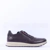 Ara Men Matteo Side Zip Wide Fit Shoe - Dark Burgundy Leather