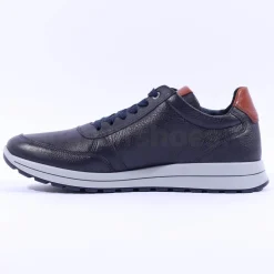 Ara Men Matteo Side Zip Wide Fit Shoe - Navy Tan