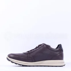 Ara Men Matteo Side Zip Wide Fit Shoe - Dark Burgundy Leather