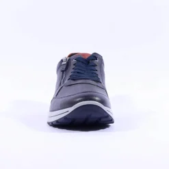 Ara Men Matteo Side Zip Wide Fit Shoe - Navy Tan