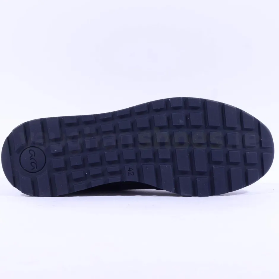 Ara Men Matteo Side Zip Wide Fit Shoe - Navy Tan
