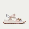 Women Hispanitas Maui Sporty T Bar Sandal - Metallic Combi