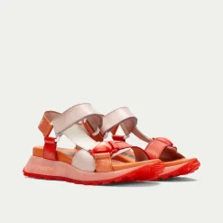Women Hispanitas Maui Sporty T Bar Sandal - Coral
