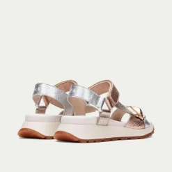 Women Hispanitas Maui Sporty T Bar Sandal - Metallic Combi