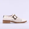 Women Marco Moreo Maura Buckle Punch Loafer - Cream Gold