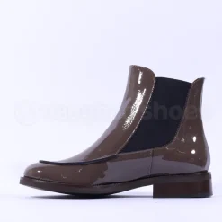 Women Marco Moreo Maura Buckle Strap Ankleboot - Taupe Patent