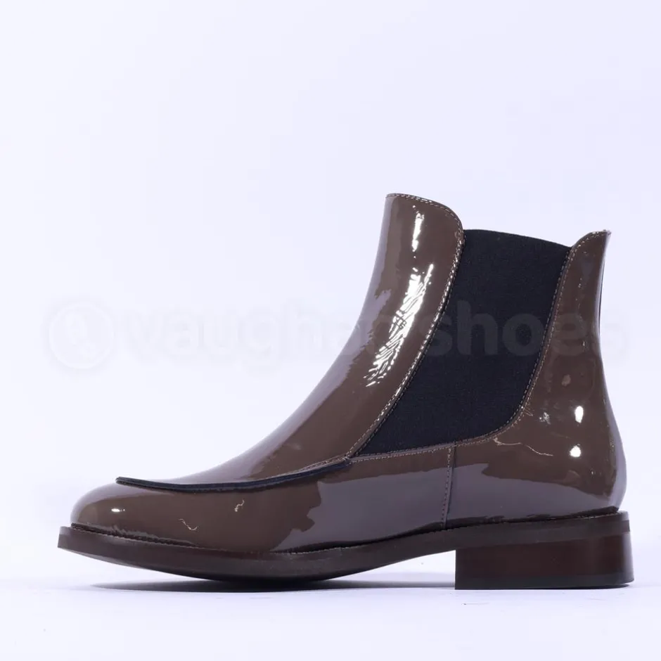 Women Marco Moreo Maura Buckle Strap Ankleboot - Taupe Patent