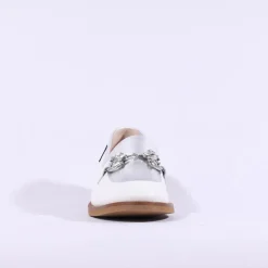Women Marco Moreo Maura Slip On Link Loafer - Silver White