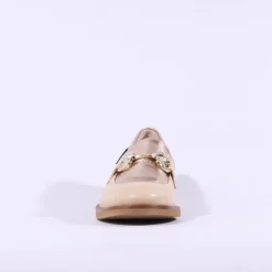 Women Marco Moreo Maura Slip On Link Loafer - Beige Metallic