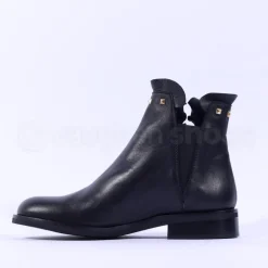 Women Marco Moreo Maura Stud Trim Ankle Boot - Black Leather