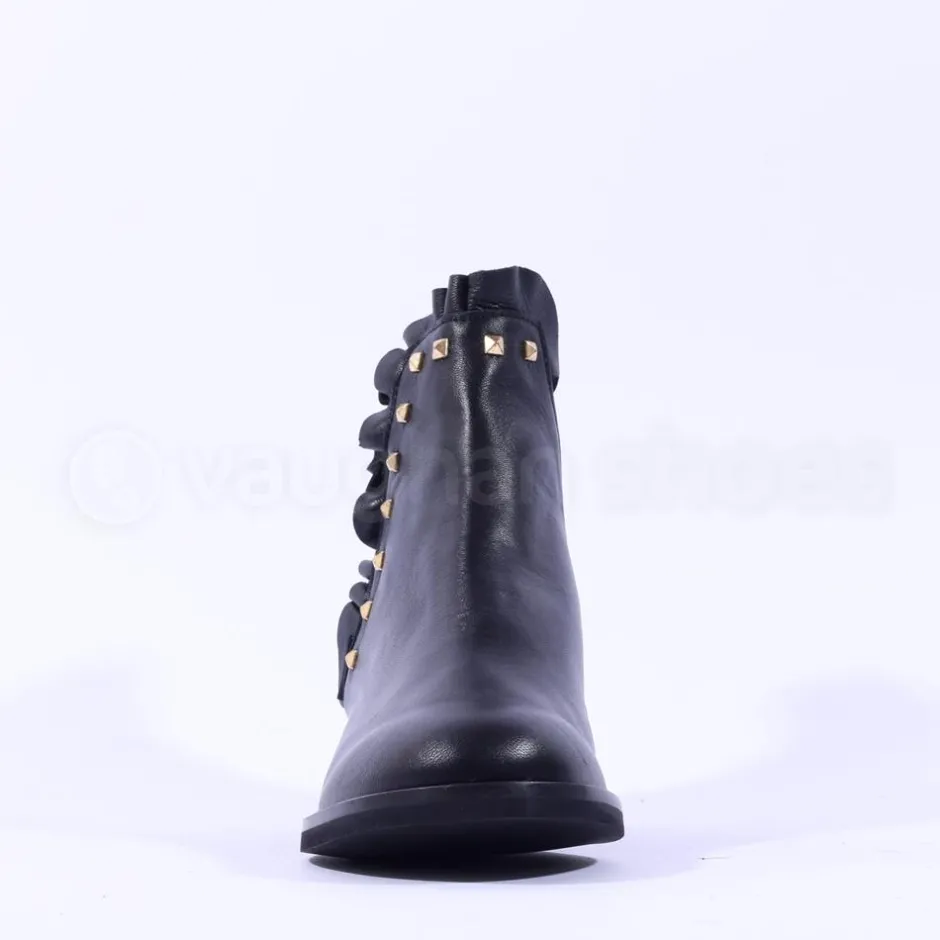 Women Marco Moreo Maura Stud Trim Ankle Boot - Black Leather