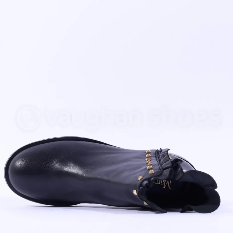 Women Marco Moreo Maura Stud Trim Ankle Boot - Black Leather