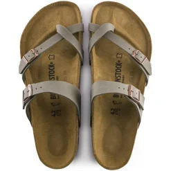 Women Birkenstock Mayari Birko-Flor Nubuck - Stone