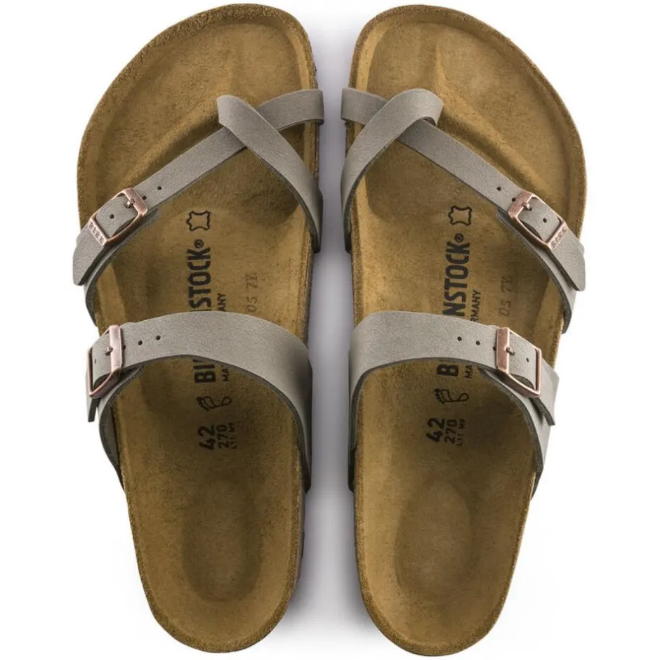 Women Birkenstock Mayari Birko-Flor Nubuck - Stone