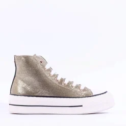 Women Tommy Bowe Ladies Mccabe Toecap Hitop - Gold Sparkle