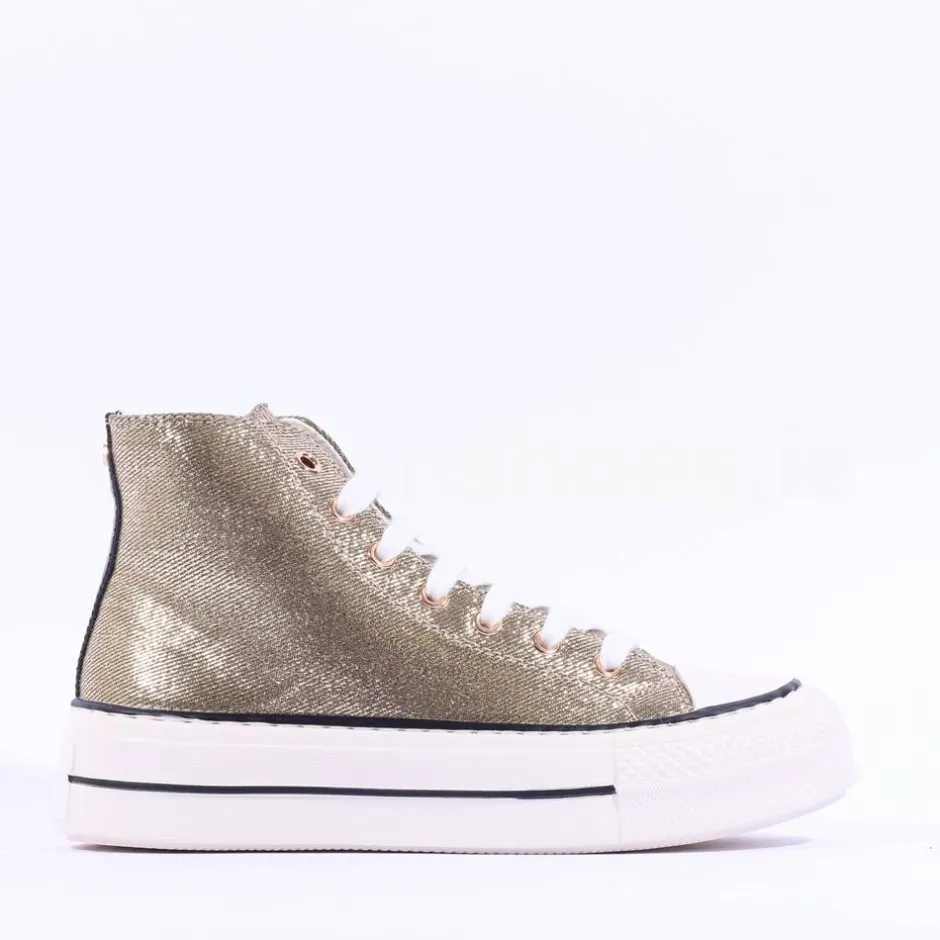 Women Tommy Bowe Ladies Mccabe Toecap Hitop - Gold Sparkle
