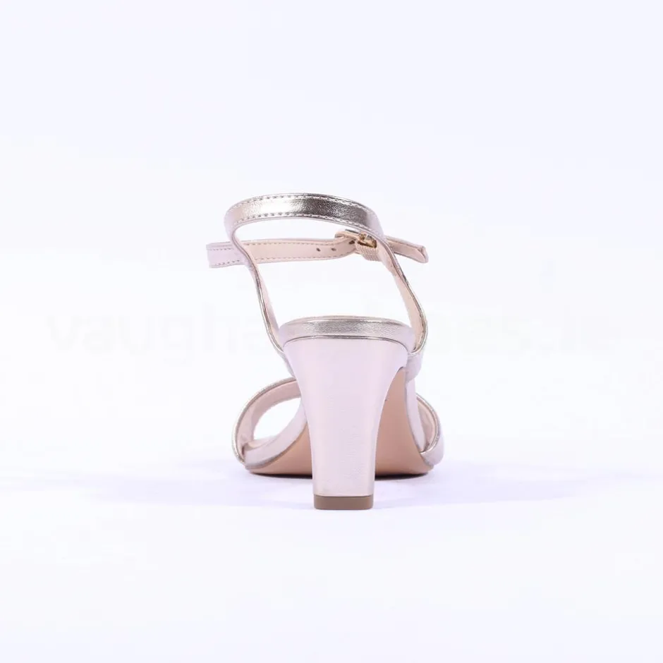 Women Tamaris Meliah Mid Heel Sandal - Gold