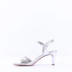 Women Tamaris Meliah Mid Heel Sandal - Silver