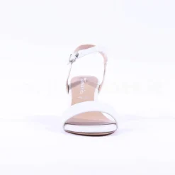 Women Tamaris Meliah Mid Heel Sandal - White