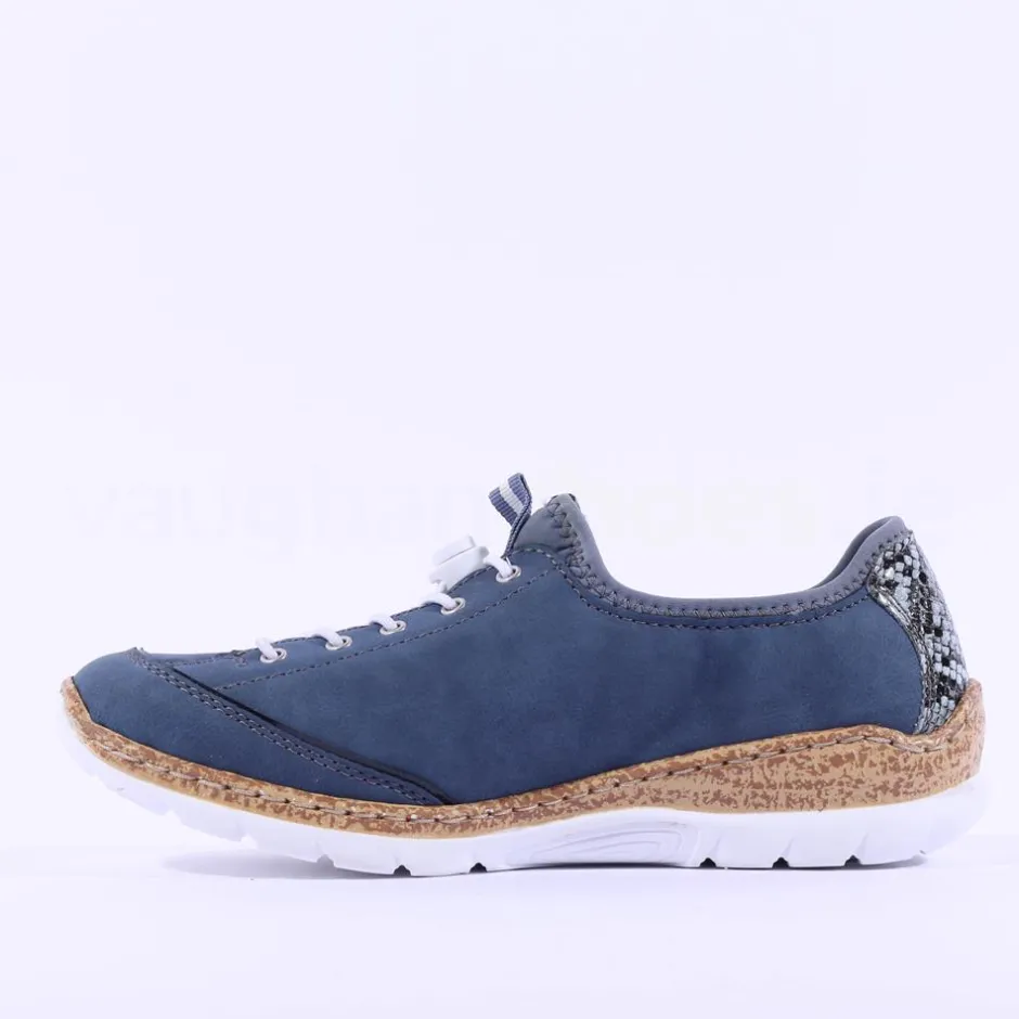 Women Rieker Memory Foam Elasticated Laces - Blue