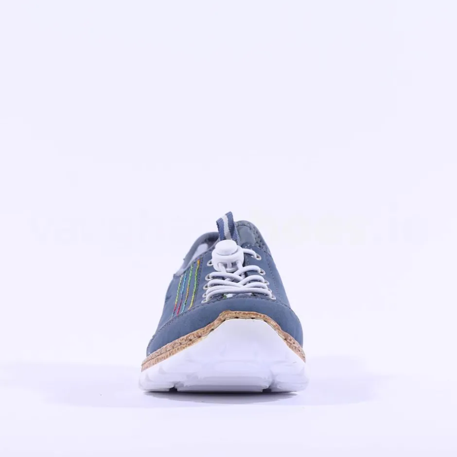 Women Rieker Memory Foam Elasticated Laces - Blue